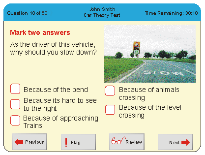 how many case study questions in theory test